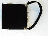 Vintage Ladies Black Velvet Evening Bag