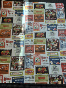 Retro and Iconic Labels Fabric