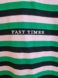Men's Fast Times Striped T Shirt Size L